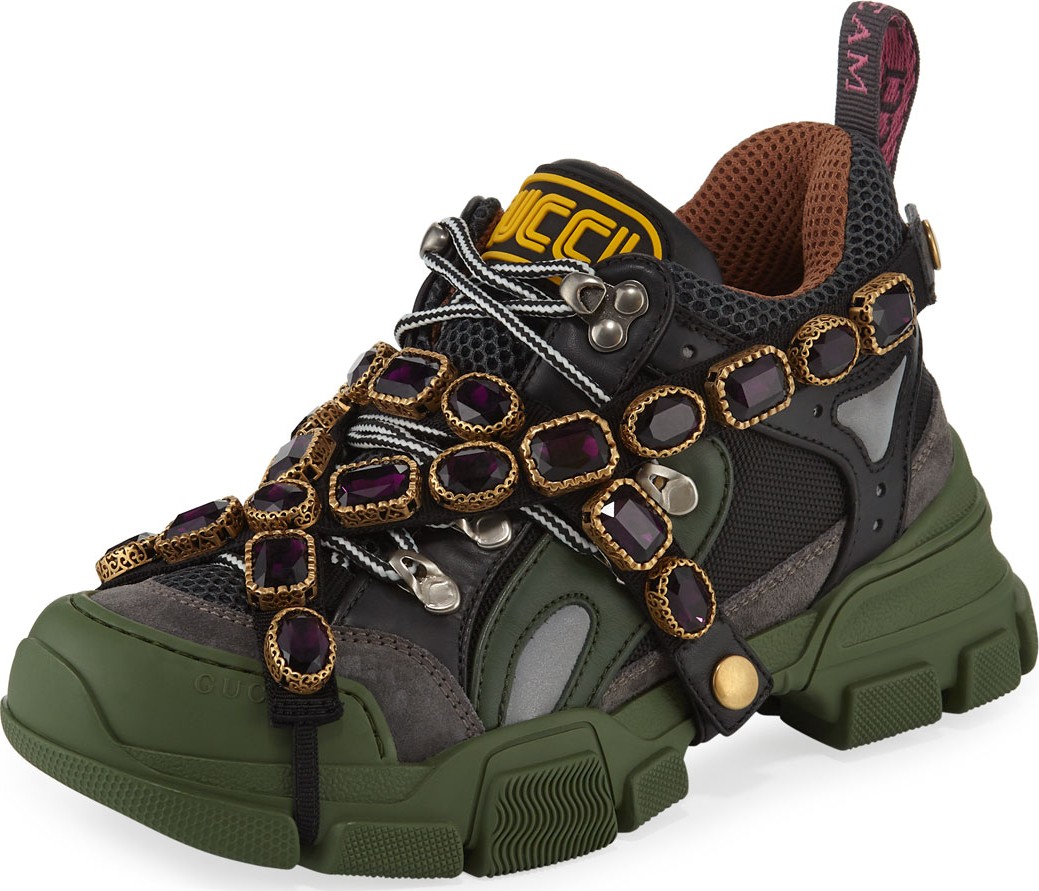 Gucci Flashtrek Hiker Sneaker With Chain Strap