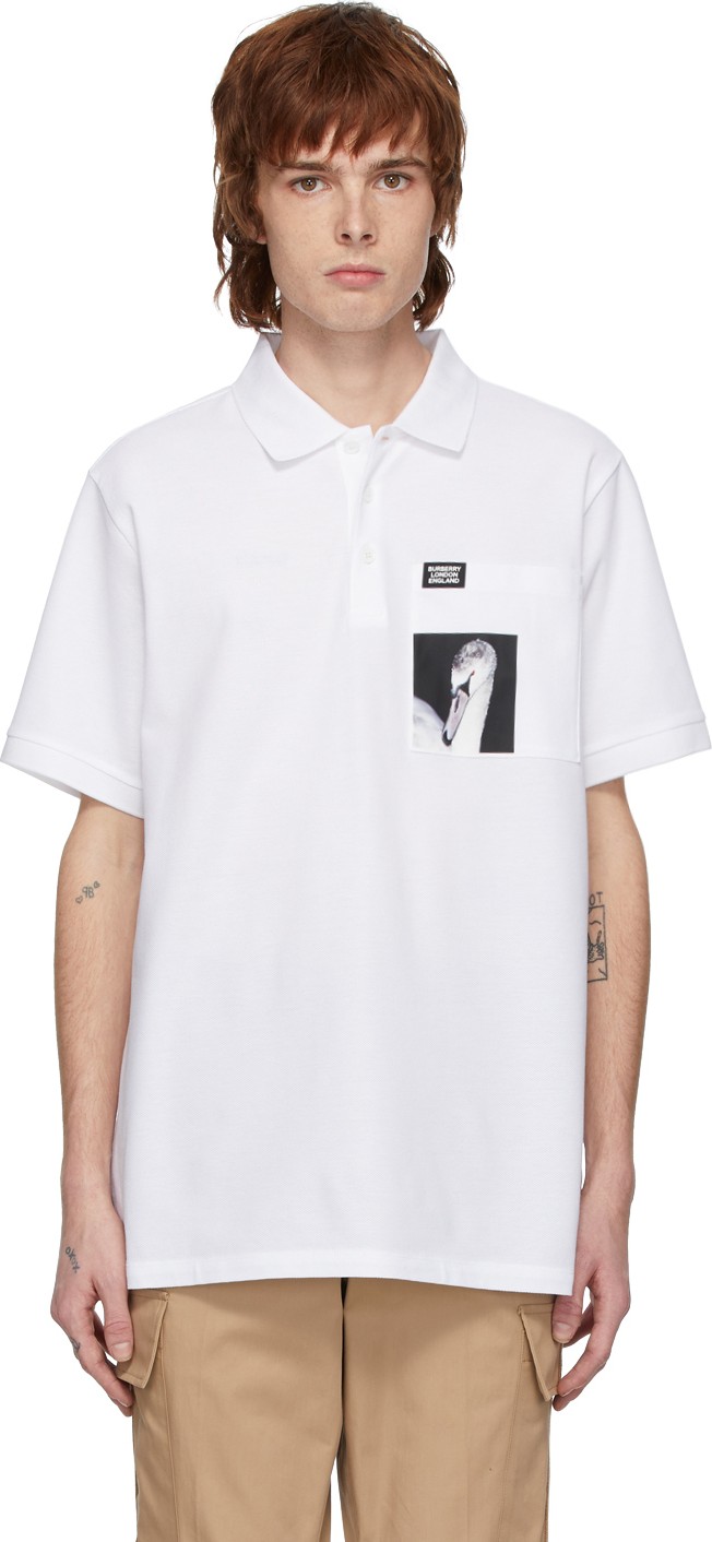 Burberry London England White Munstun Polo Burberry London England White Munstun Polo