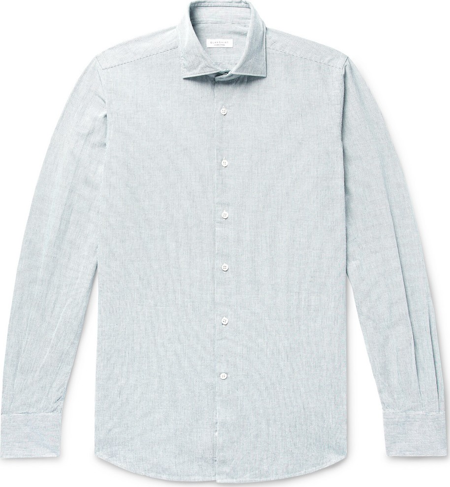 Incotex Slim-Fit Pintriped Cotton Oxford Shirt