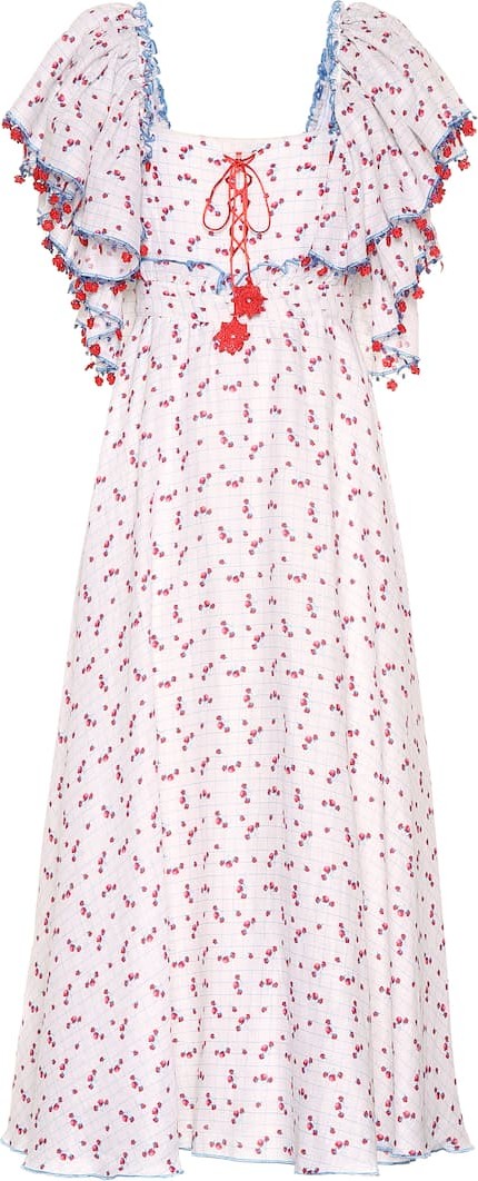 Gül Hürgel Printed linen maxi dress