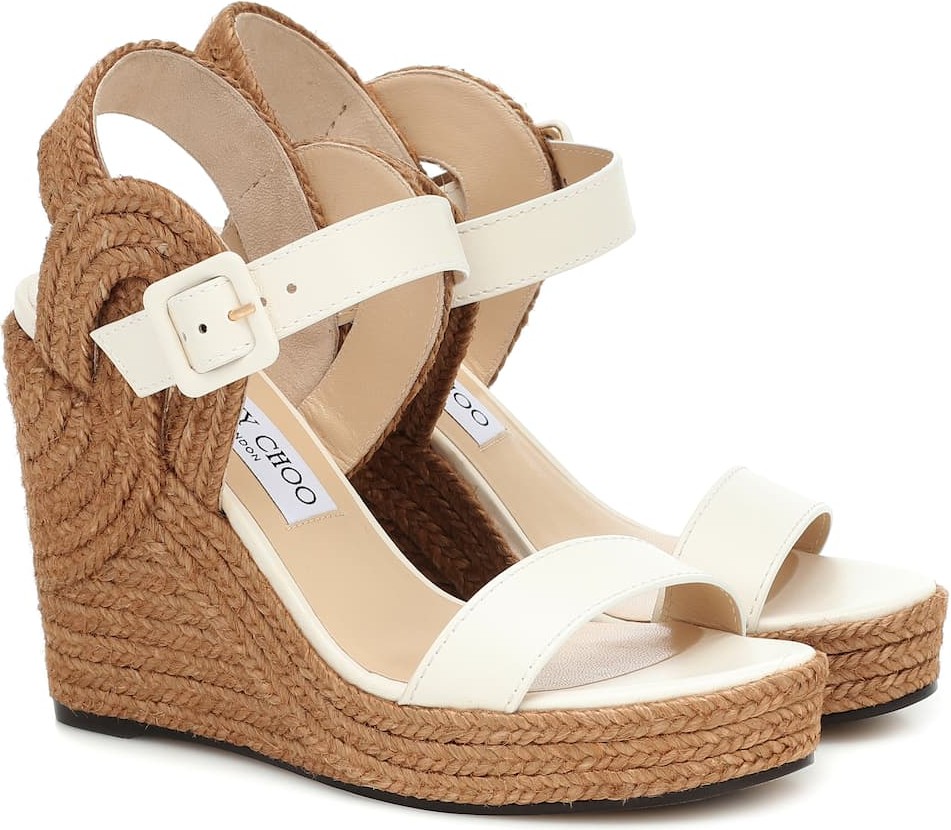 Jimmy Choo Delphi 100 espadrille wedge sandals