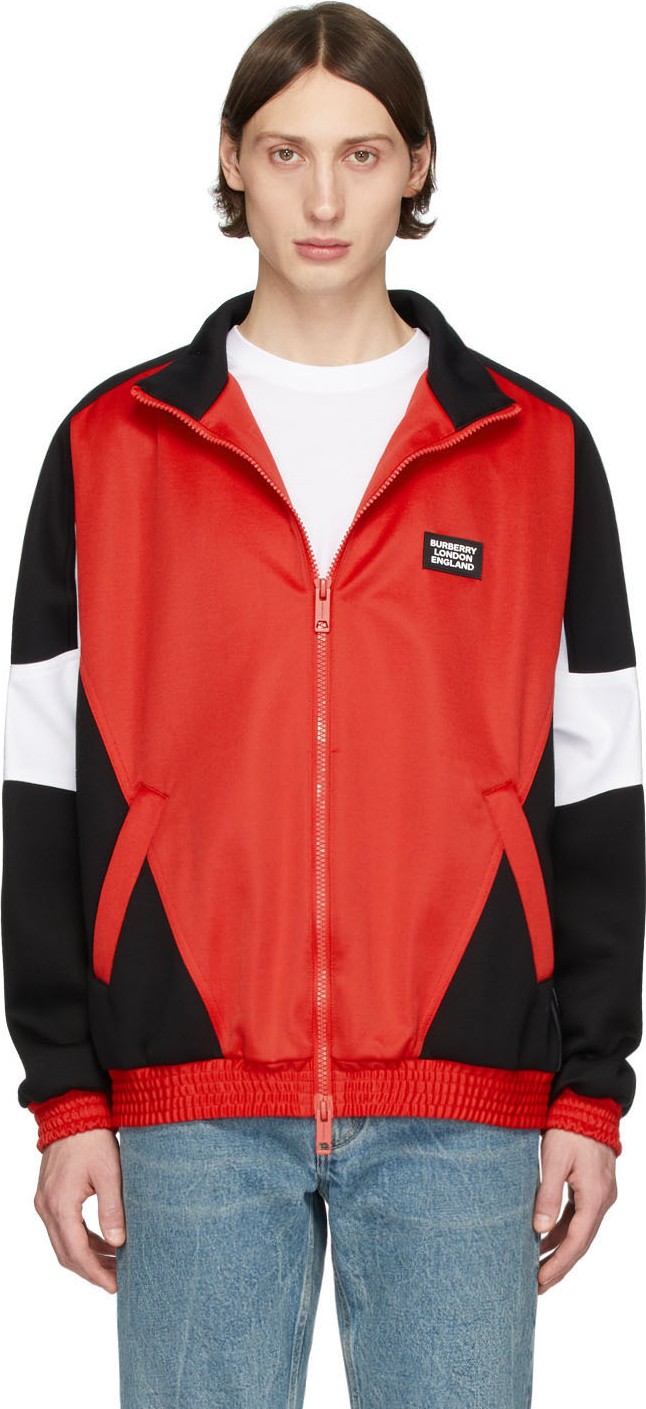 Burberry London England SSENSE Exclusive Red Astala Track Jacket