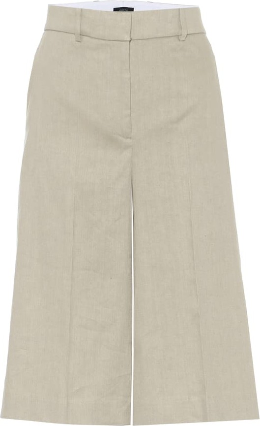Joseph Wide-leg linen-blend shorts