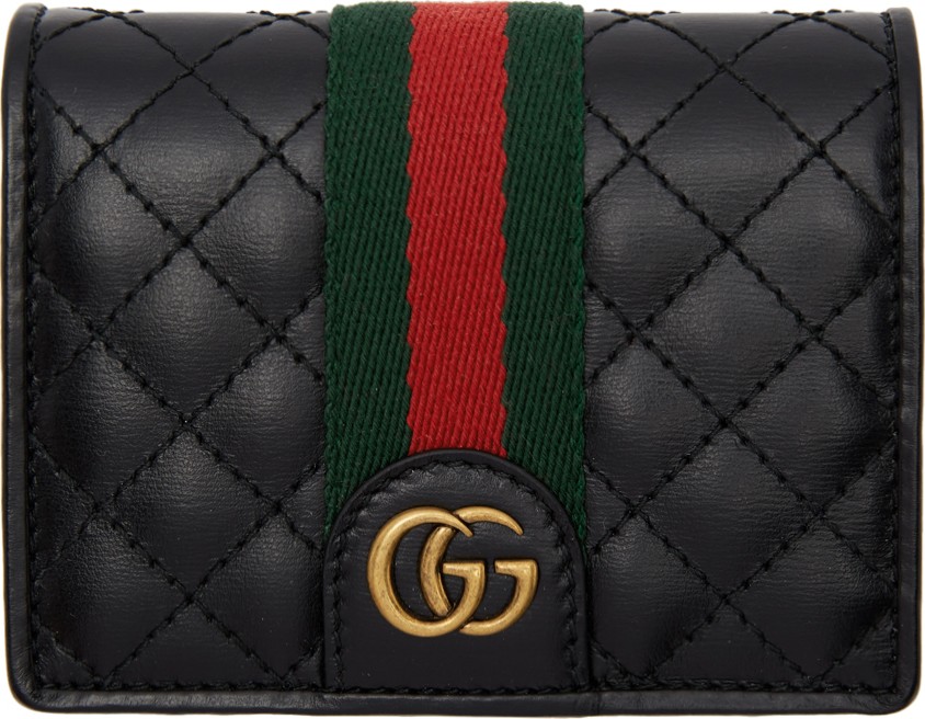 Gucci Black GG Web Wallet
