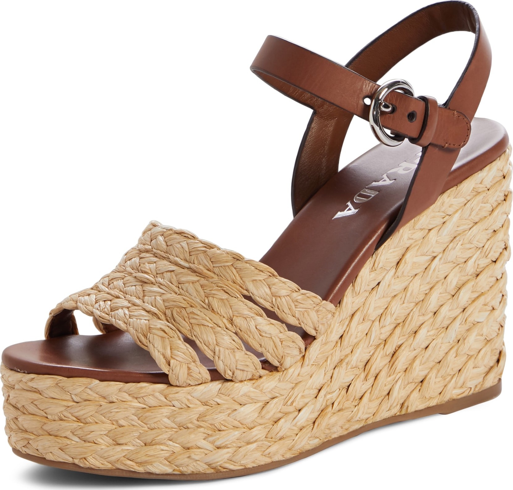 Prada Espadrille Wedge Sandal
