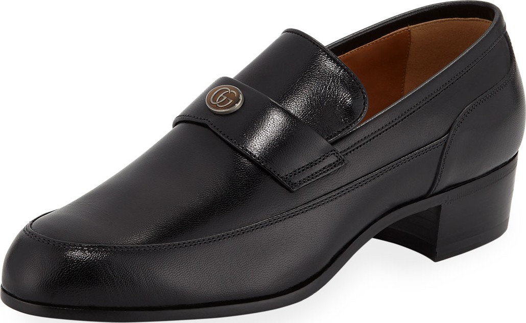 Gucci Men's High Loomis Leather Loafers