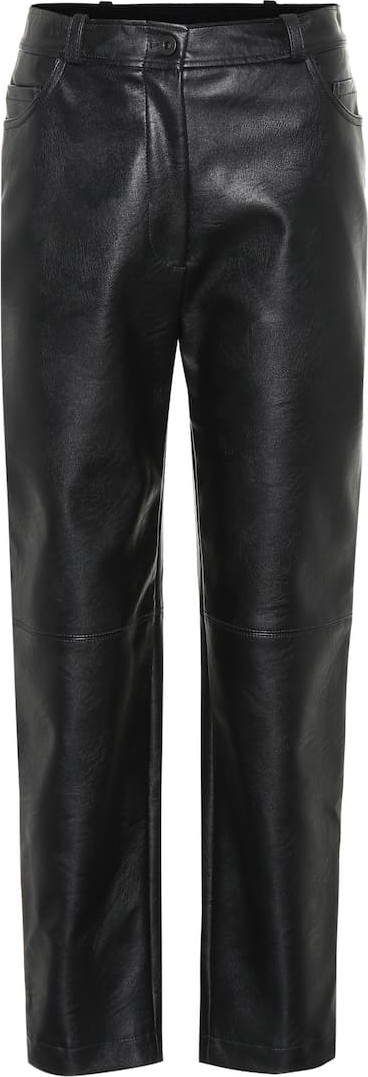 Stella McCartney Faux leather high-rise pants