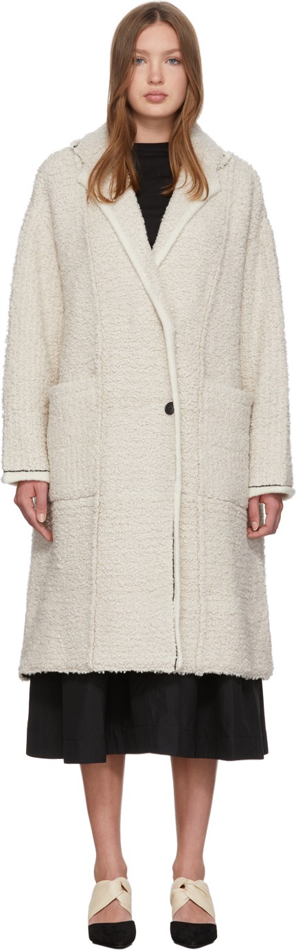 3.1 Phillip Lim Off-White Oversized Bouclé Cardigan