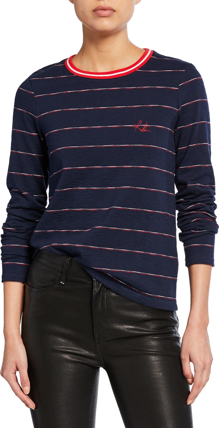 Rag & Bone Julien Striped Long-Sleeve Tee