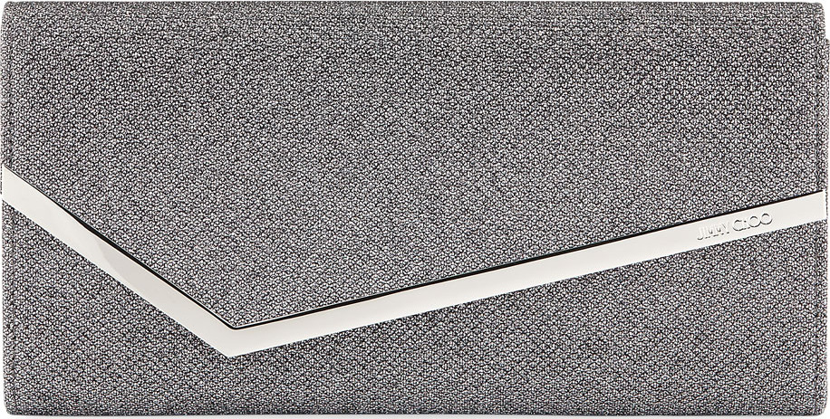 Jimmy Choo Erica Metallic Glitter Clutch Bag