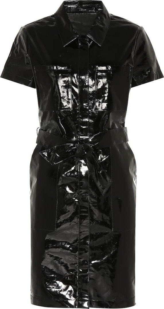 J BRAND Patent leather shirt dress