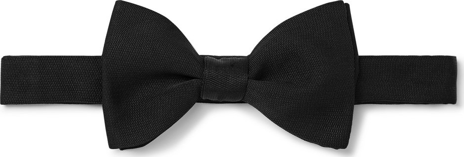 Lanvin 7cm Pre-Tied Textured-Silk Bow Tie