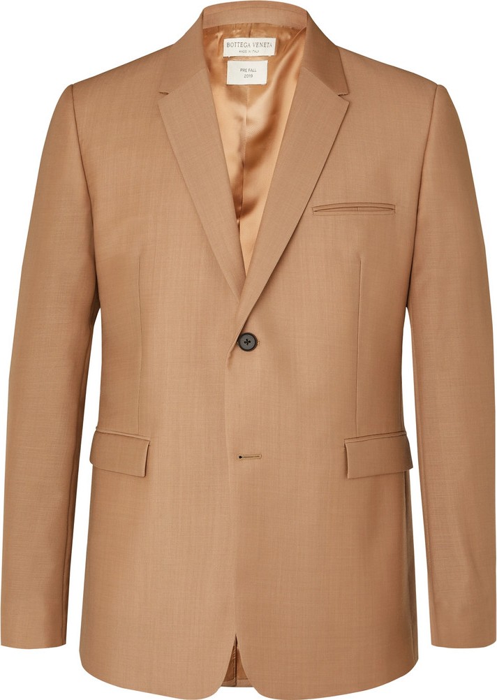 Bottega Veneta Camel Worsted Mohair and Wool-Blend Blazer