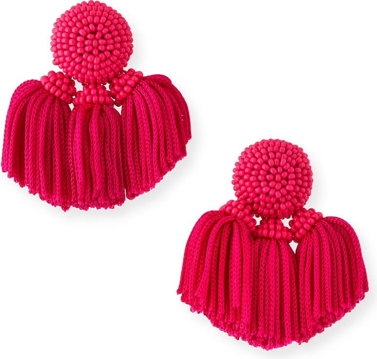 Sachin & Babi Mini Cha Cha Clip-On Tassel Earrings