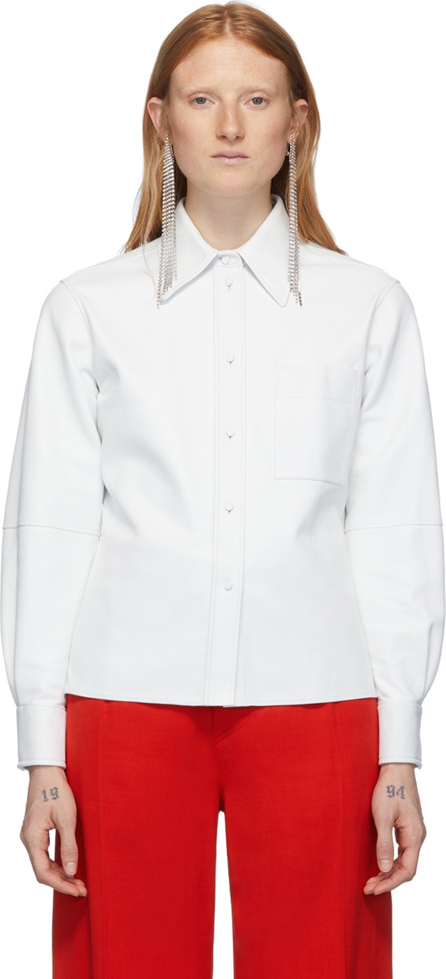 Ports 1961 White Leather Caban Shirt