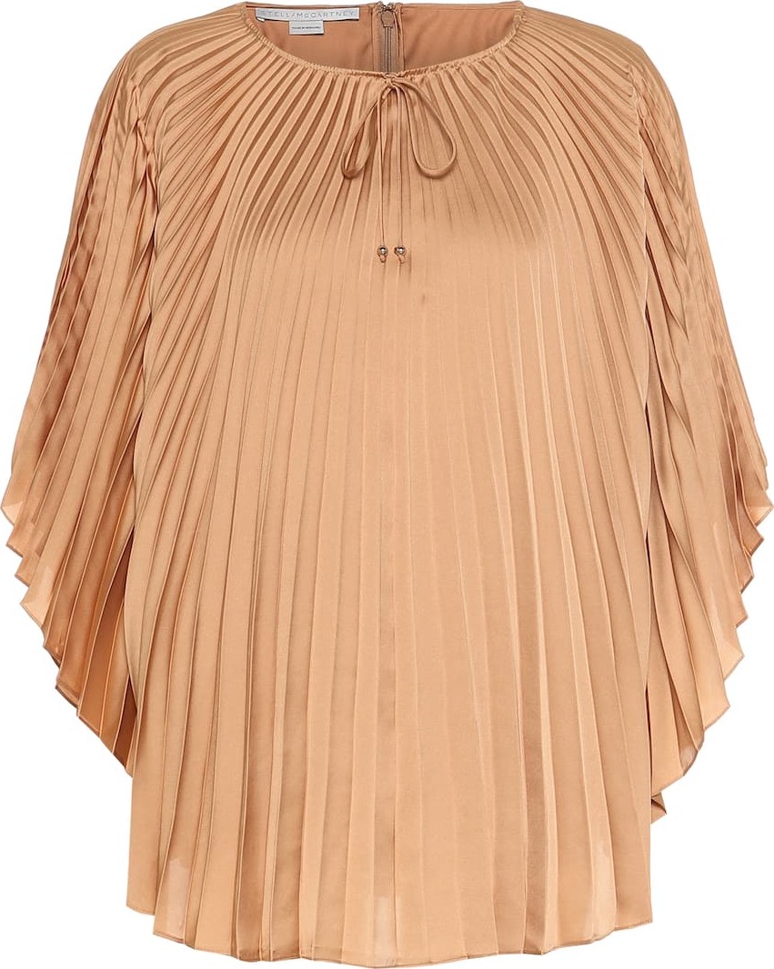Stella McCartney Moama pleated satin top
