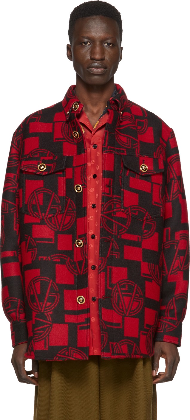 Versace Red GV Shirt Jacket