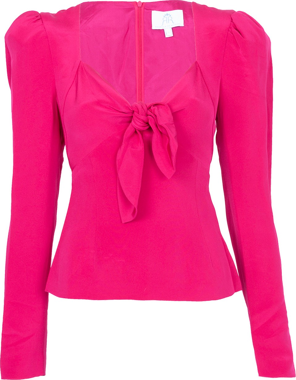 Rebecca de Ravenel Tie front blouse