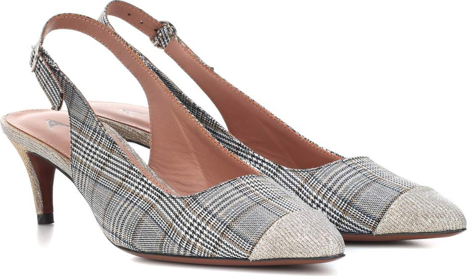 Alexachung Checked slingback pumps