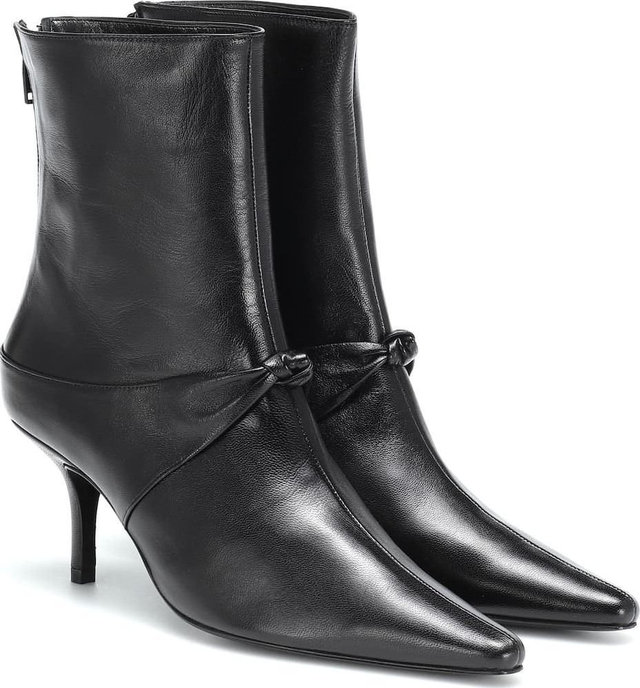 Dorateymur Groupie Knot leather ankle boots