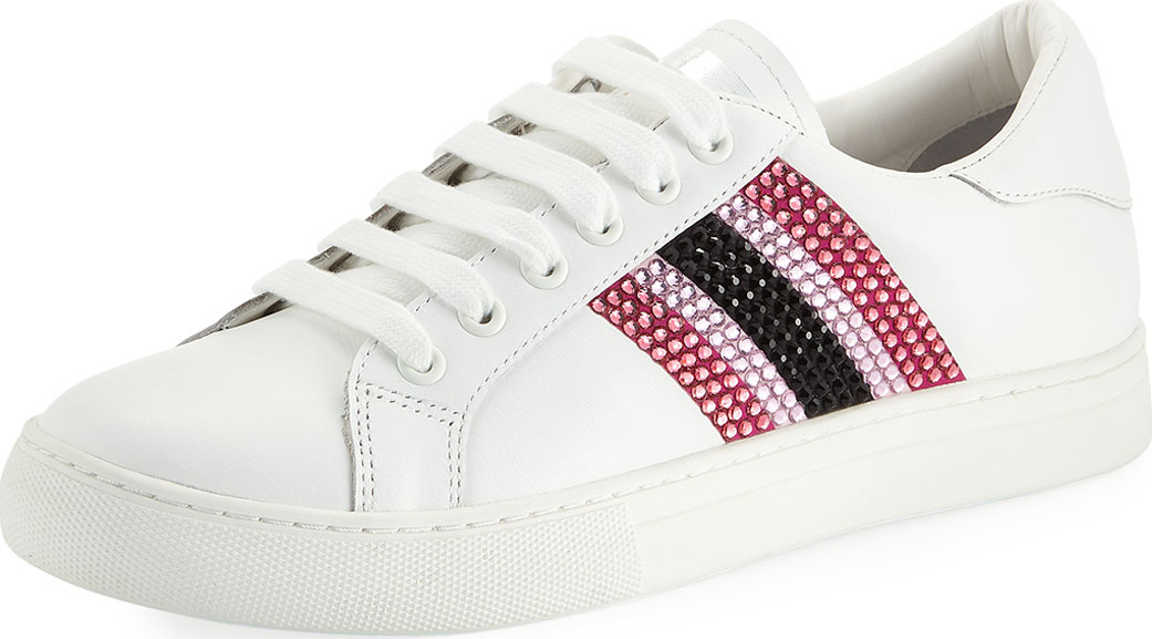 MARC JACOBS Empire Embellished Leather Low-Top Sneakers MARC JACOBS Empire Embellished Leather Low-Top Sneakers