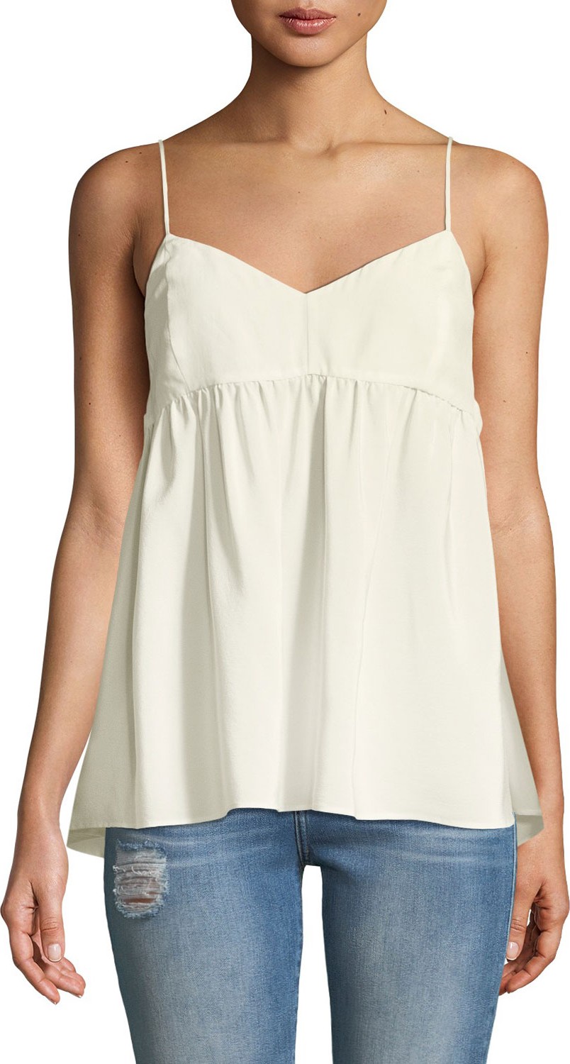 7 For All Mankind Silk Babydoll Camisole Top