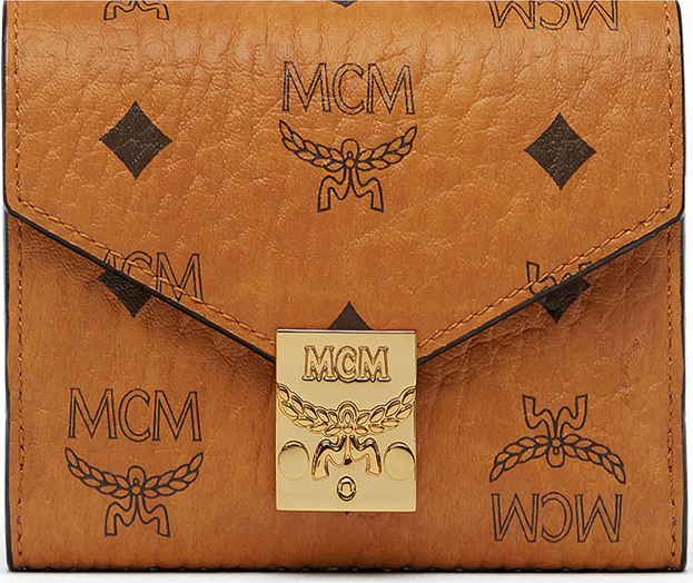MCM Visetos Original Flap French Wallet
