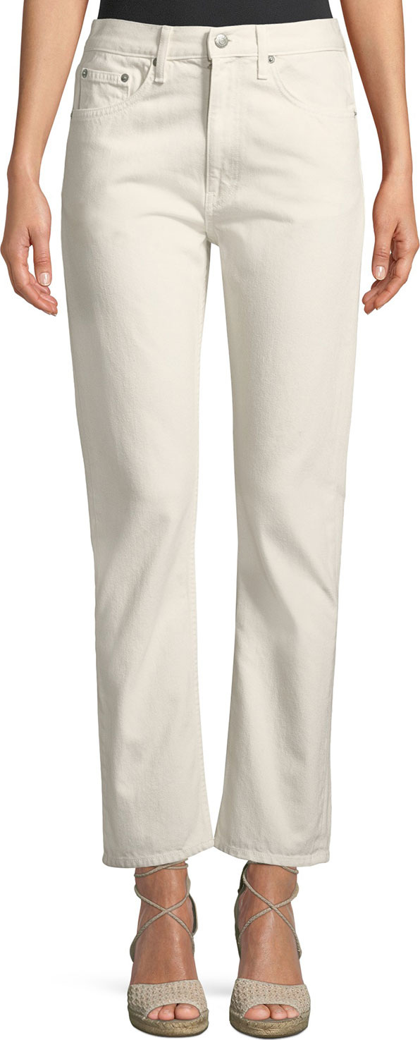Brock Collection Wright High-Rise Straight-Leg Jeans