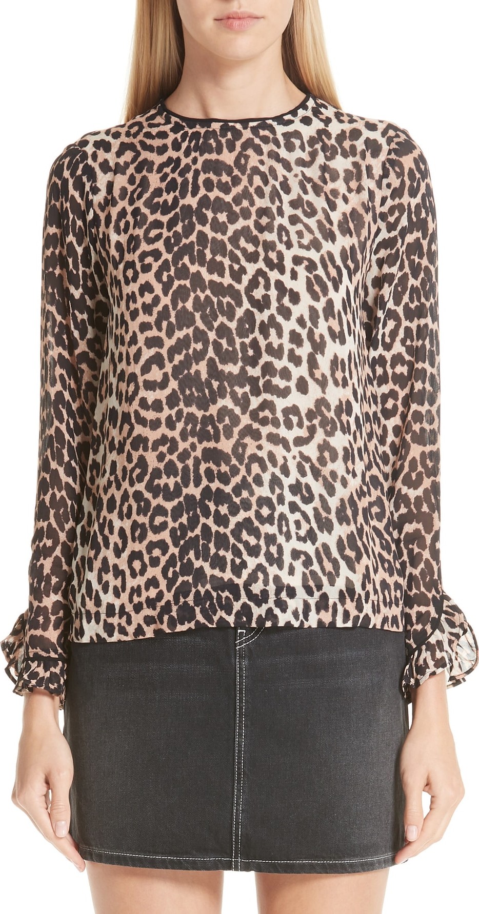 Ganni Mullin Print Georgette Blouse