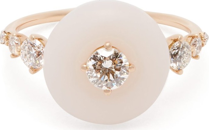 Fernando Jorge Orbit 18kt gold, opal & diamond ring