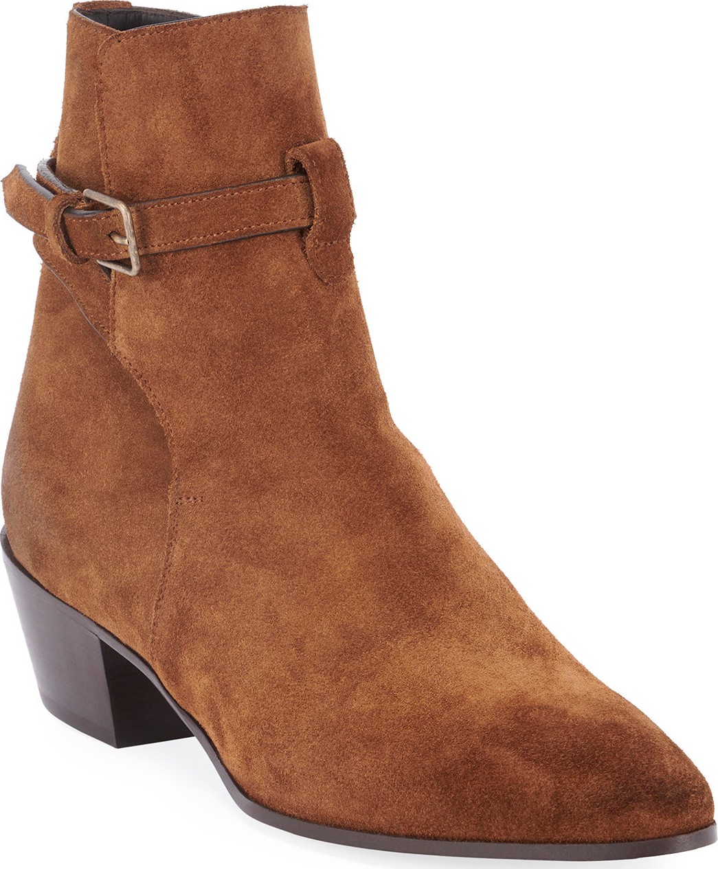Saint Laurent Wyatt Suede Ankle Booties