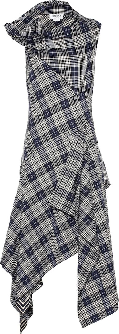 Monse Checked cotton-blend dress