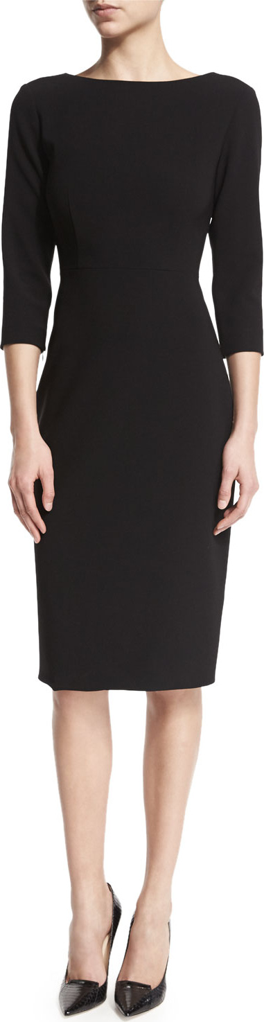 Theory Varetta Admiral Crepe Sheath Dress, Black