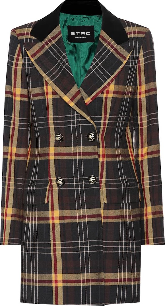 Etro Checked wool coat