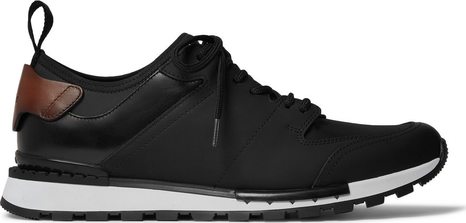 Berluti Run Track Leather and Neoprene Sneakers