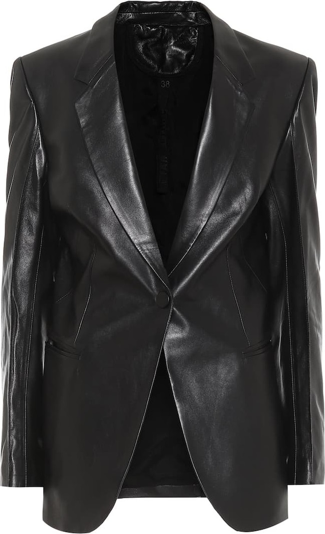 Petar Petrov Single-breasted leather blazer