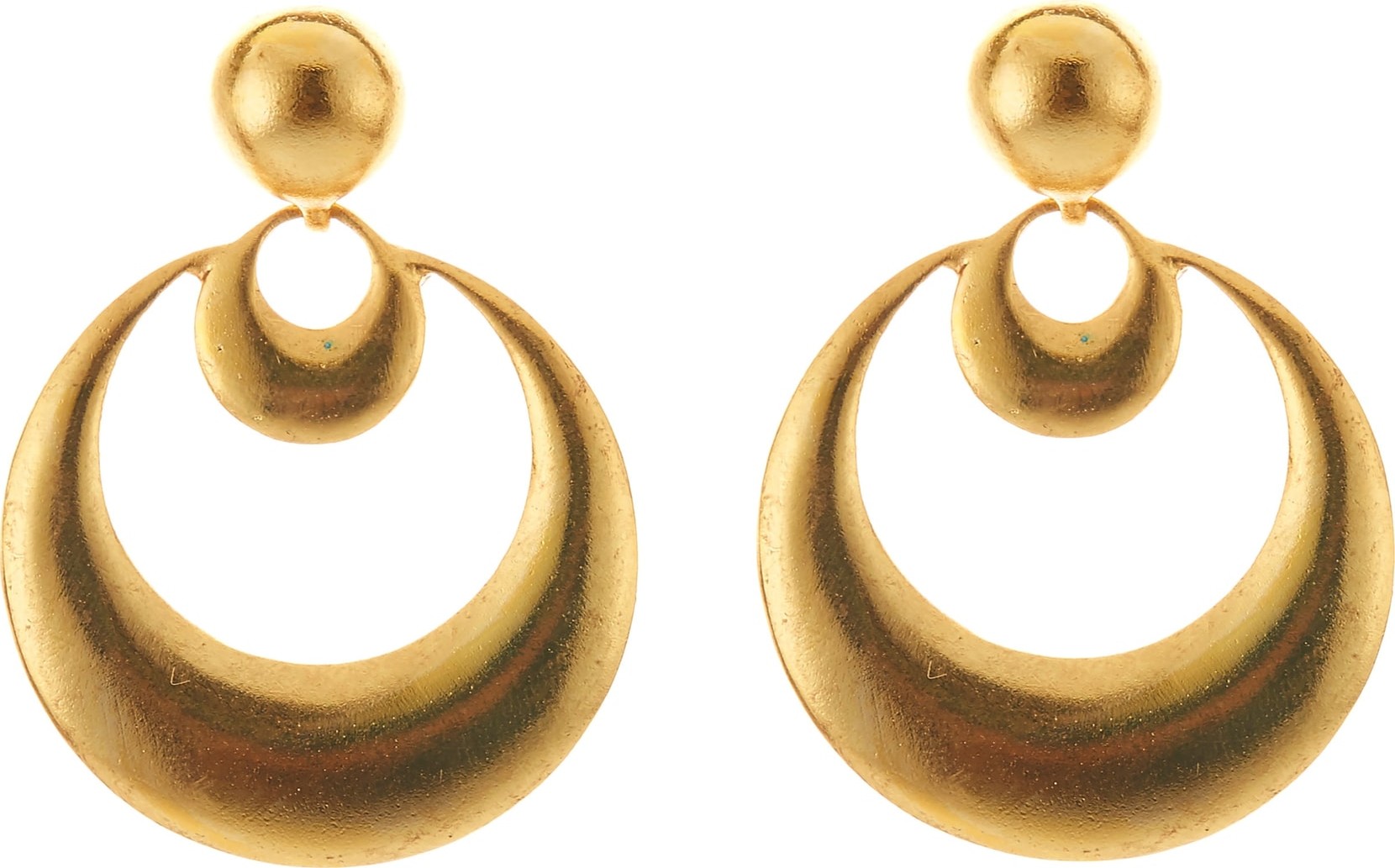 Oscar De La Renta Moon Hoop Earrings