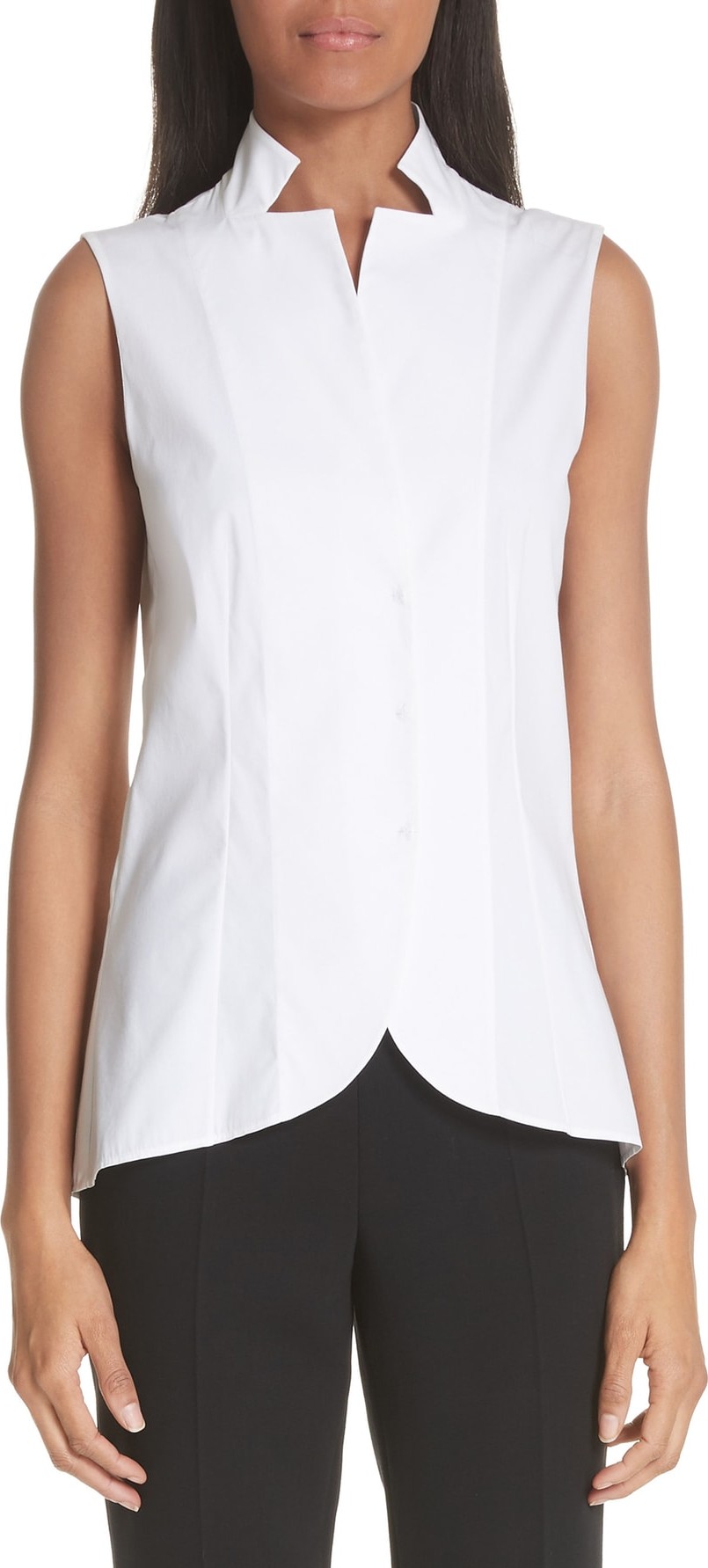 Akris Notch Collar Blouse