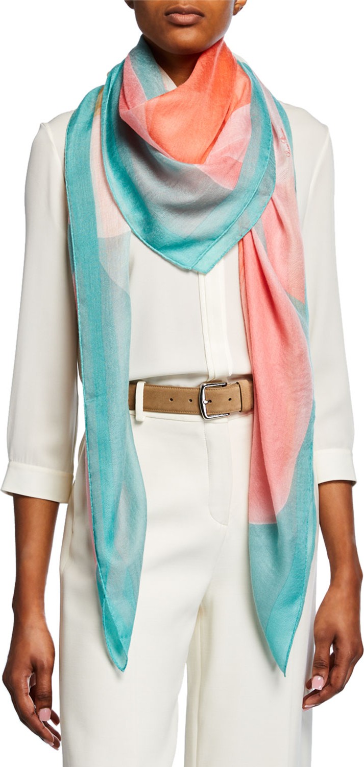 Loro Piana Circling Cashmere-Blend Scarf