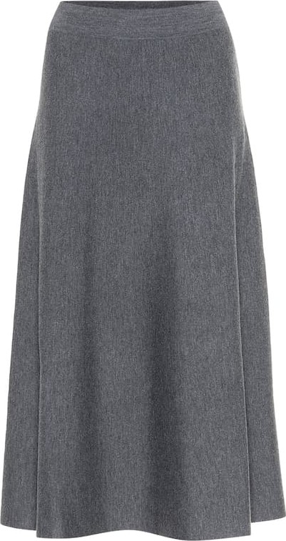 Jardin des Orangers Wool midi skirt