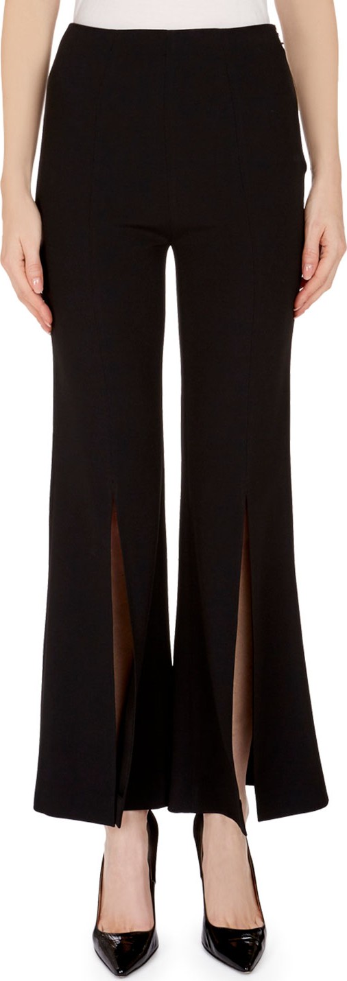Roland Mouret Parkgate Front-Slit Cropped Pants