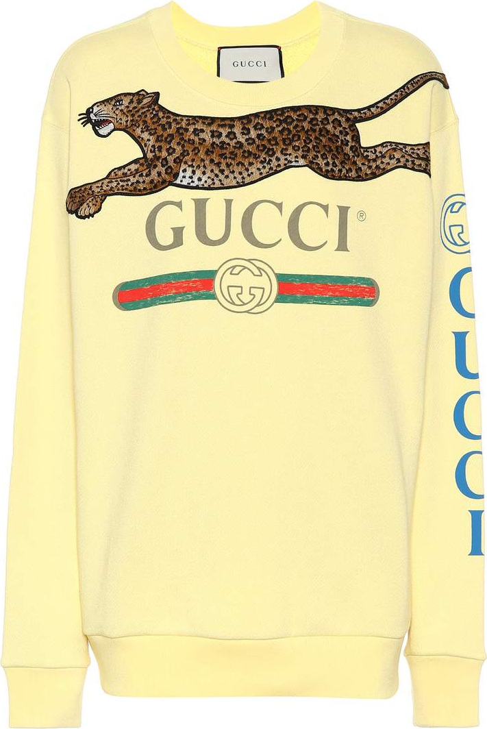 Gucci Appliquéd cotton sweatshirt