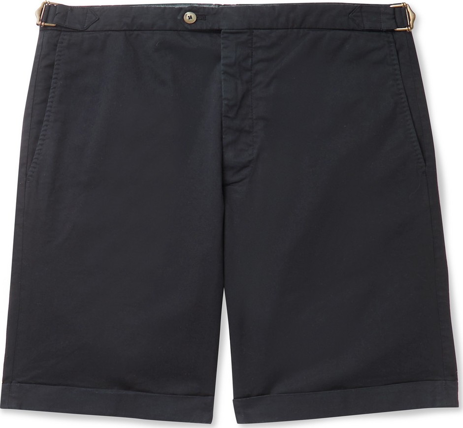 Thom Sweeney Slim-Fit Cotton-Blend Twill Shorts