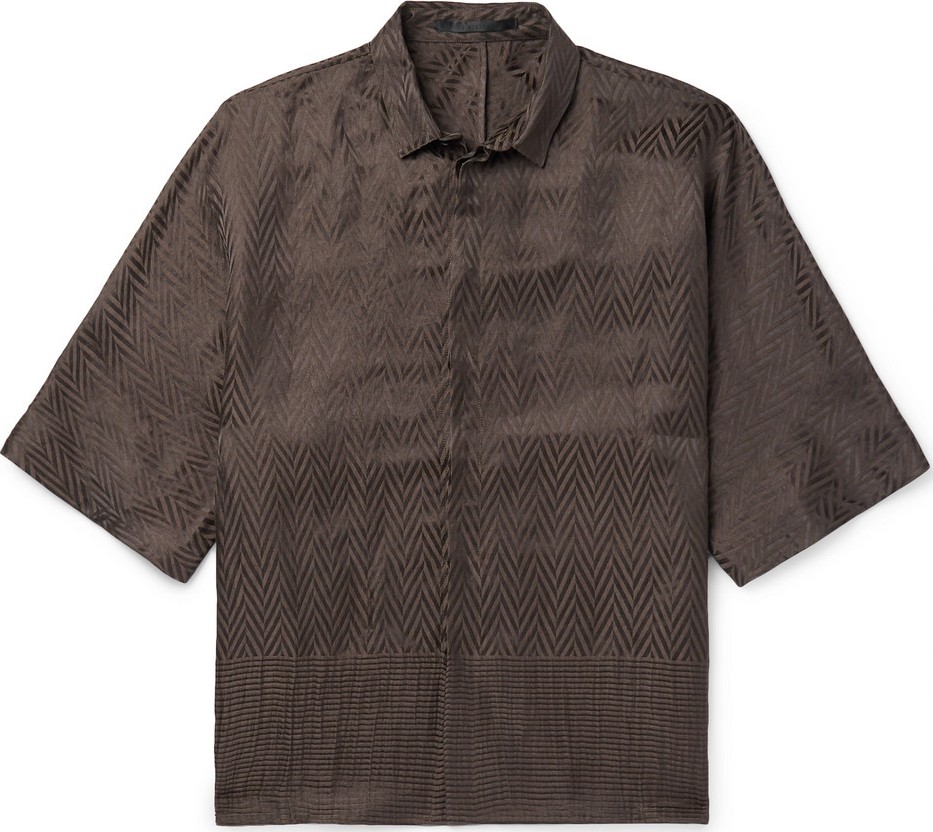 Haider Ackermann Linen and Silk-Blend Jacquard Shirt