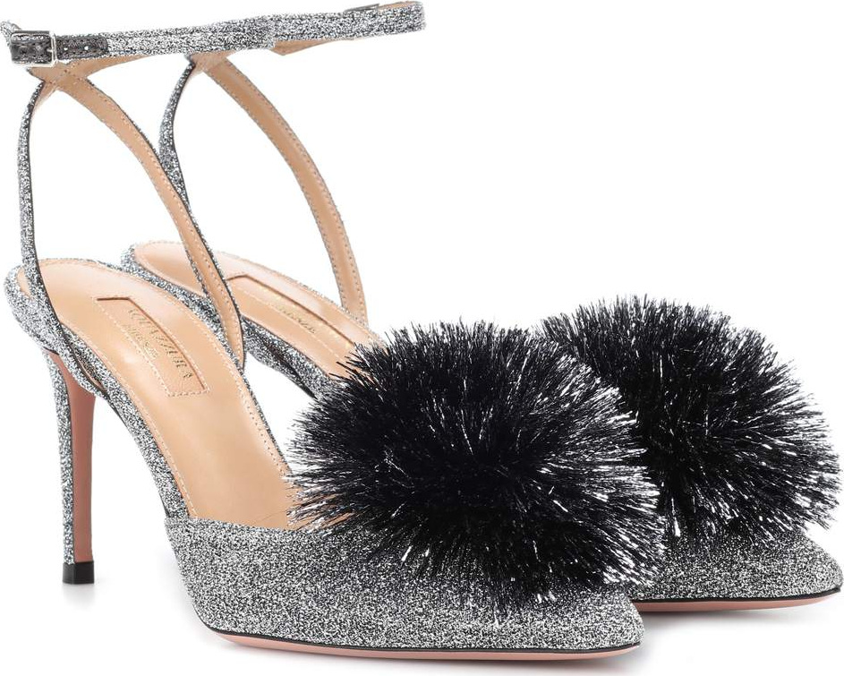 Aquazzura Powder Puff 85 Lurex® pumps