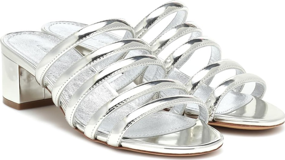 Mansur Gavriel Metallic leather sandals