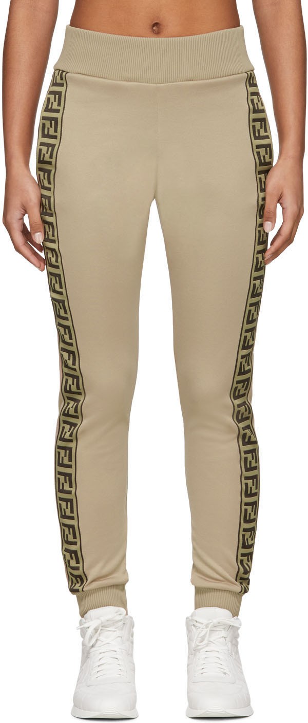 Fendi Beige 'Forever Fendi' Lounge Pants