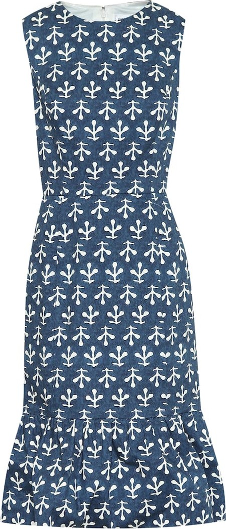 Oscar De La Renta Exclusive to Mytheresa – Printed stretch-cotton poplin dress