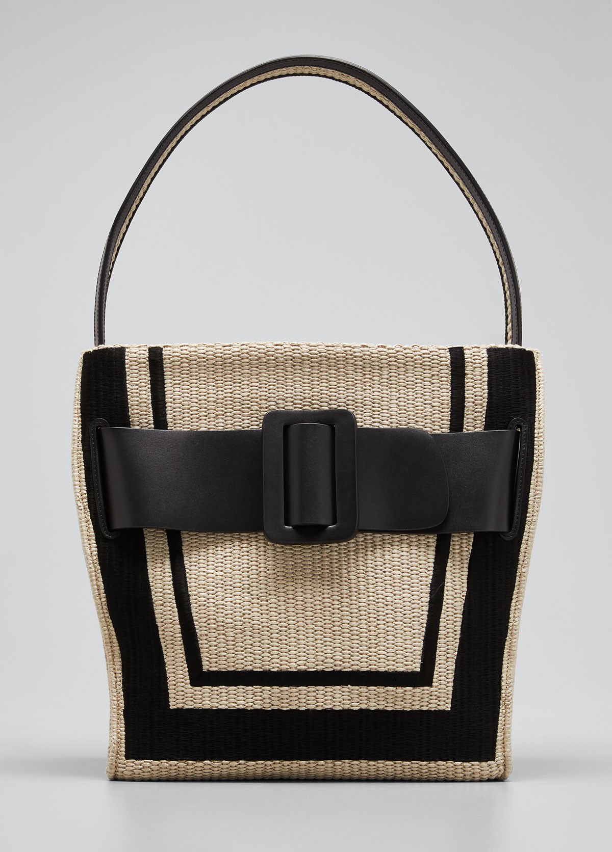BOYY Devon 30 Two-Tone Raffia Shoulder Bag