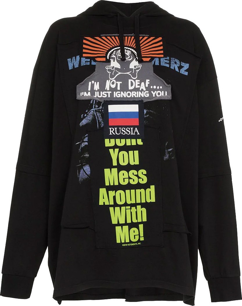 Vetements Oversized 'Russia' Patchwork Hoodie